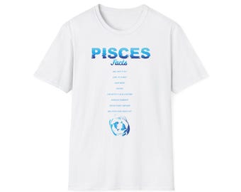 Camiseta de estilo suave con datos sobre Piscis
