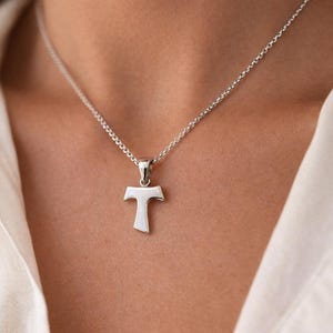 S925 Sterling Silver Semplice Brillante Ciondolo Croce per