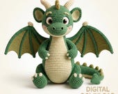 Crochet Dragon Pattern PDF | Amigurumi Dragon with Wings | Beginner Stuffed Animal Tutorial | Fantasy Kids Gift | Instant Download
