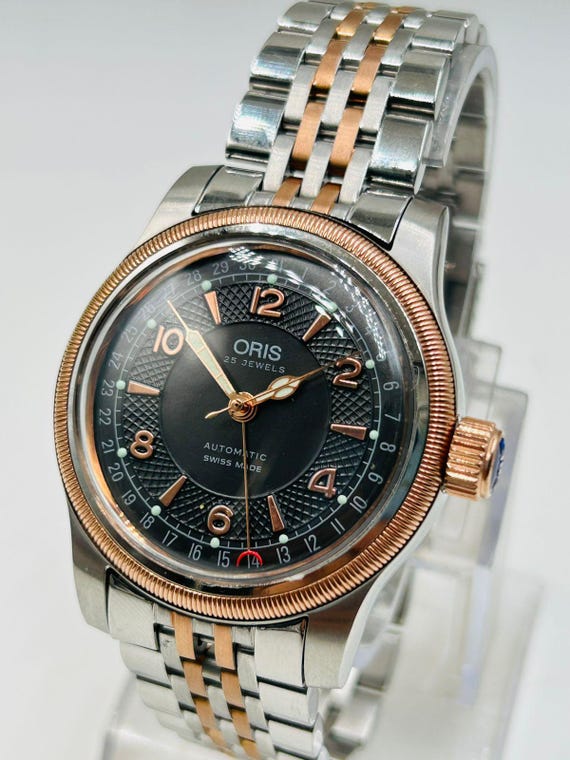 Vintage Oris Big Crown Pointer Date Two-Tone Auto… - image 4