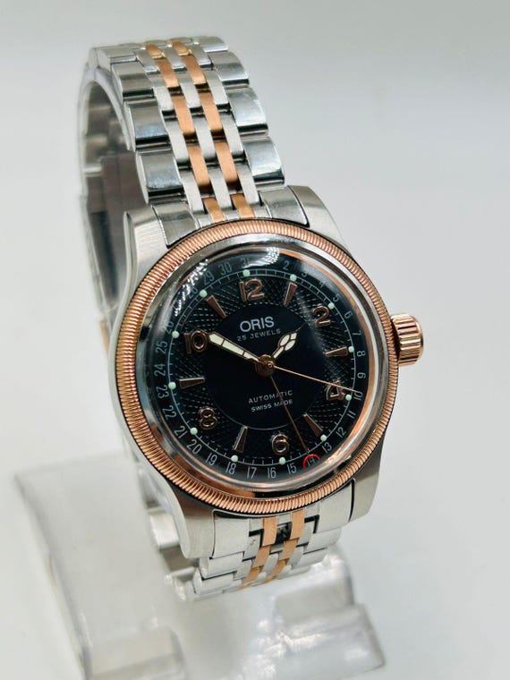 Vintage Oris Big Crown Pointer Date Two-Tone Auto… - image 3