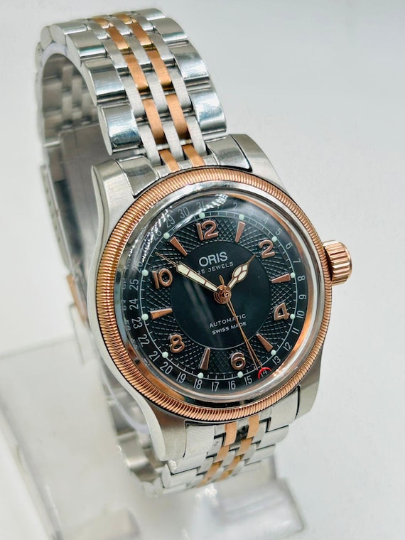 Vintage Oris Big Crown Pointer Date Two-Tone Auto… - image 5