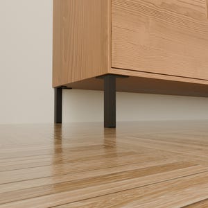 Patas de acero modernas para armarios: base cuadrada industrial