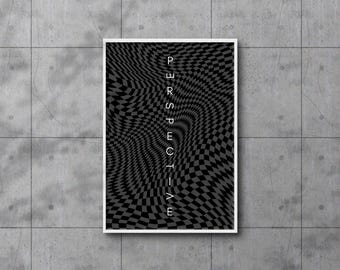 Perspective optical illusion printable wall art