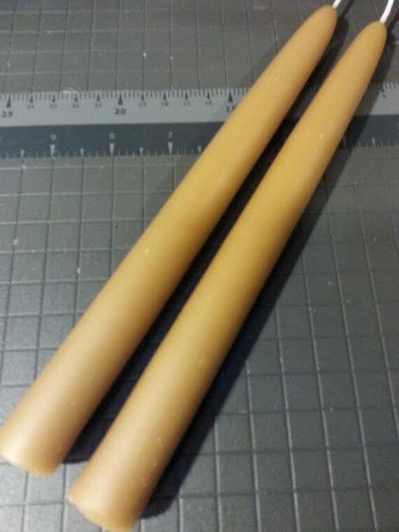12 Organic beeswax candles Colonial Style fits 7//8/" /& 1/" holders 12/" Long