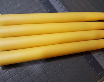 Raw, 8 Bluecorn Beeswax 100% Pure Beeswax Tapers 2 Tapers
