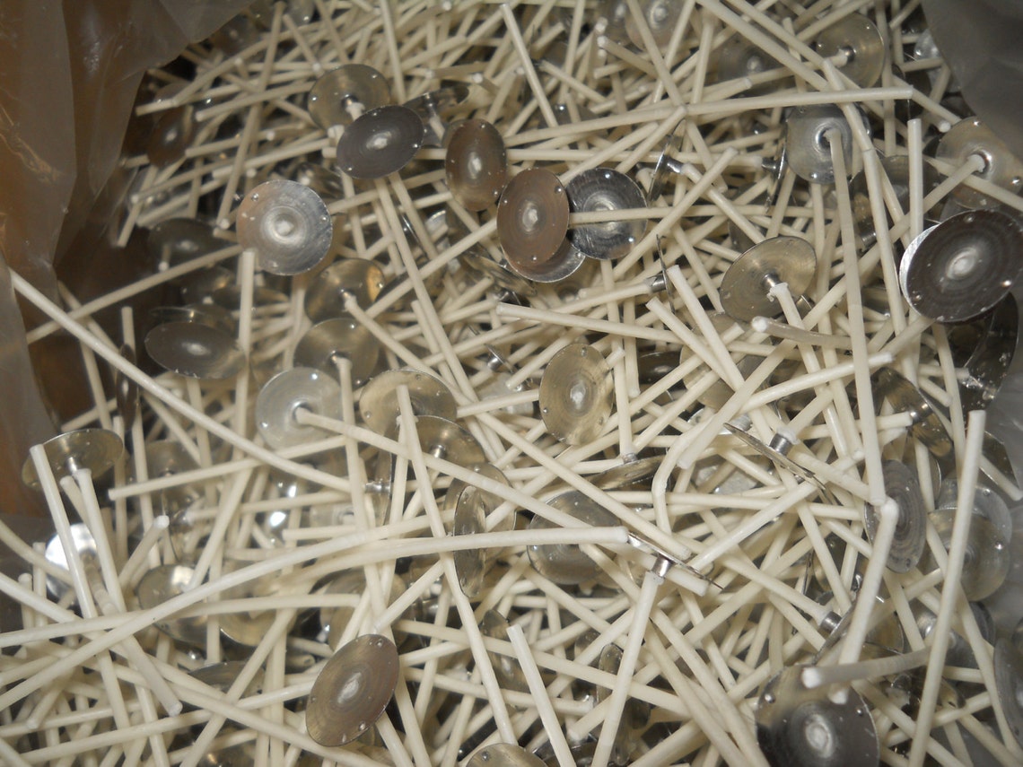 Square Braided Cotton Wicks With TABS for Jars, Votives Tealights ...