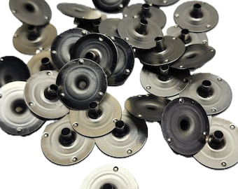 Candle Wick Tabs: Metal Wick Bases (3mm Hole, 6mm Neck, 20mm Base)