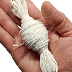 Square Braided Cotton Wick candle wick, ALL SIZES AVAILABLE 6/0, 5/0, 4/0, 3/0, 2/0, 1/0, #1, #2, #3, #4, #5, #6 candle making wick image 1