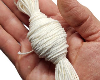Square Braided Cotton Wick candle wick, ALL SIZES AVAILABLE 6/0, 5/0, 4/0, 3/0, 2/0, 1/0, #1, #2, #3, #4, #5, #6  candle making wick