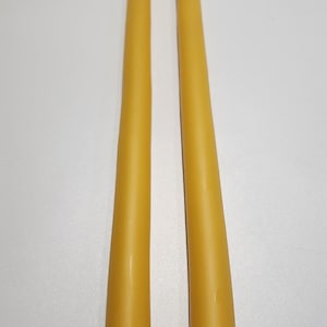 Hand-Dipped Beeswax Baptismal Candles: 18&quot; Tapers, Made in USA