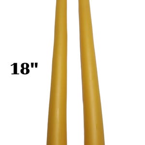 Velas cónicas de cera de abeja 100% pura de 45 cm de altura - Velas para bautizos, iglesias, bodas y ceremonias, elaboradas a mano.