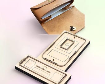 Lederen Ambachtelijke Stansstans Metalen Mes Visitekaarthouder Sjabloon DIY Leerbewerking Tool