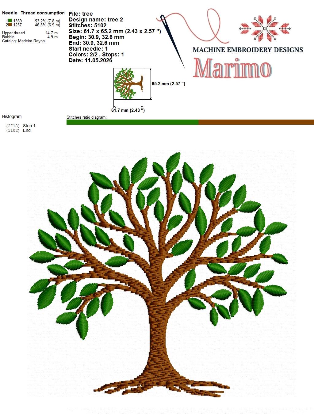 Tree of Life Machine Embroidery Design – Nature Inspired Digital ...