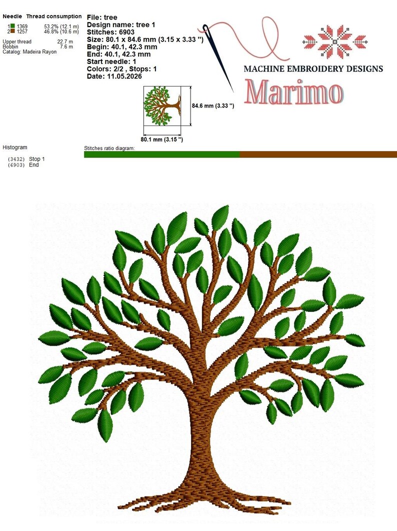 Tree of Life Machine Embroidery Design – Nature Inspired Digital ...
