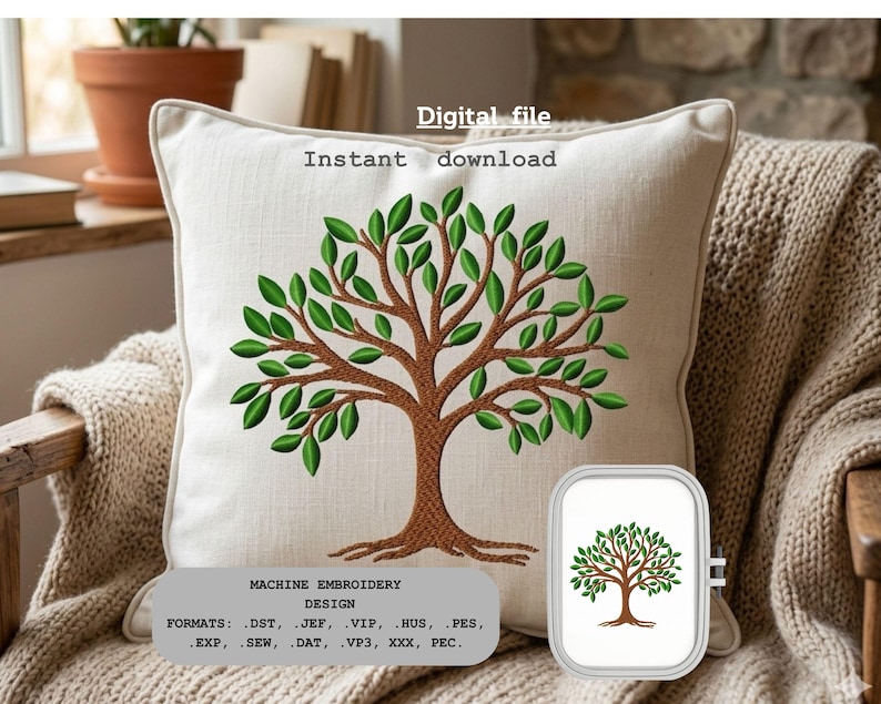 Tree of Life Machine Embroidery Design – Nature Inspired Digital ...