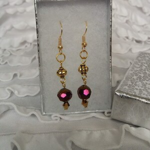 Purple Metallic Earrings