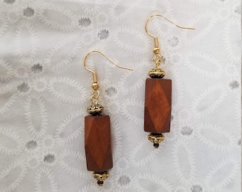 Geometric Shaped Wooden Earrings
