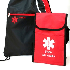Bolsa de almuerzo aislada personalizada para personas alérgicas a los alimentos / Estuche para medicamentos / Estuche de primeros auxilios