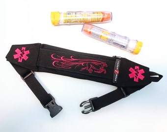 Horse Design Waist Pack with Medical Alerts Medicine Case for AuviQ Diastat or EpiPens Super Slim Waist Fanny Pack by Alert Wear