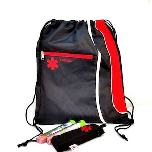 Drawstring Backpack Cinch Bag / EpiPen Case / Medical Alert