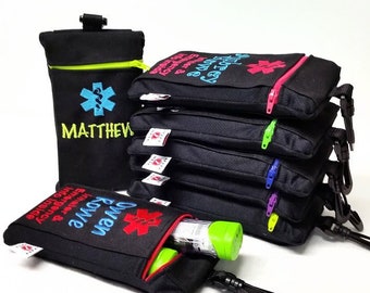 Custom Designed Clip-On Inhaler / Epi-Pen / Epilepsy / Diabetic Medicine Cases by Alert Wear