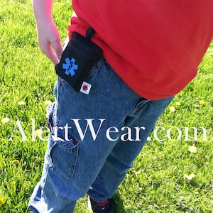 AuviQ Case or Inhaler Case with Adjustable Strap on Back by Alert Wear