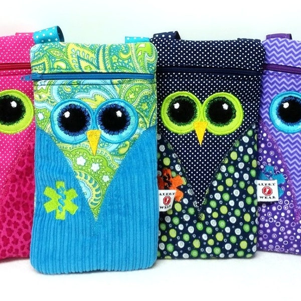 Insulated Owl Medicine Purse / EpiPen Case / Diastat Case / Asthma Case by Alert Wear