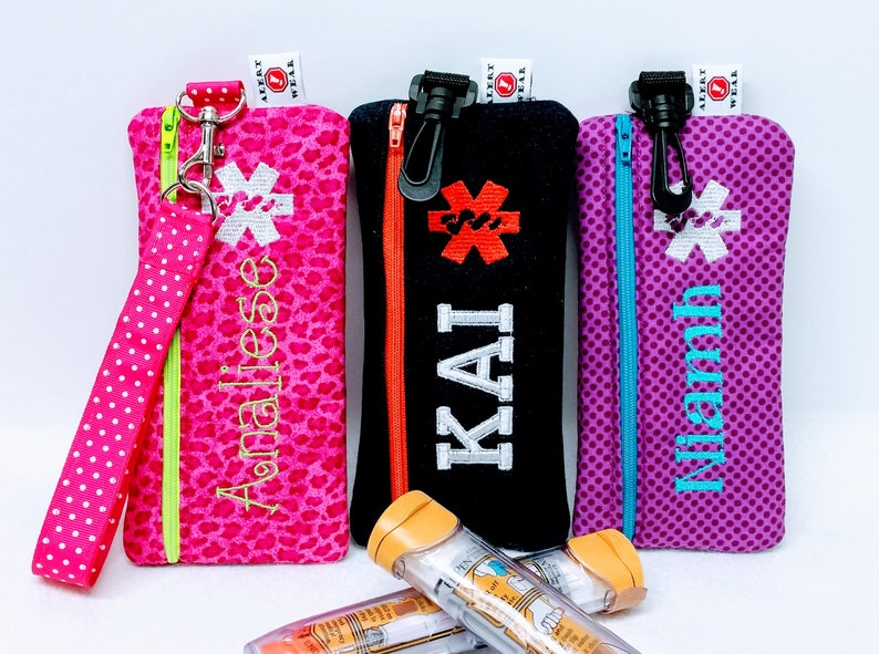 Insulated EpiPen Case Asthma Supply Case Medicine Case Personalized Emergency Info, Optional Detachable Belt by Alert Wear image 5