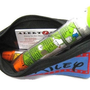 Sample of the Clear Plastic Pocket inside the Alert Wear Case.