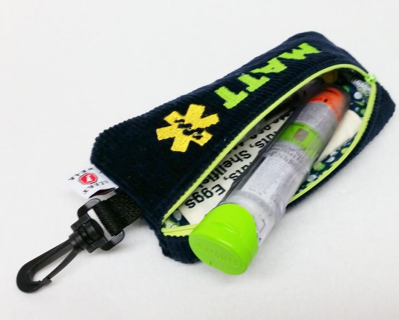 Insulated EpiPen Case Asthma Supply Case Medicine Case Personalized Emergency Info, Optional Detachable Belt by Alert Wear image 4