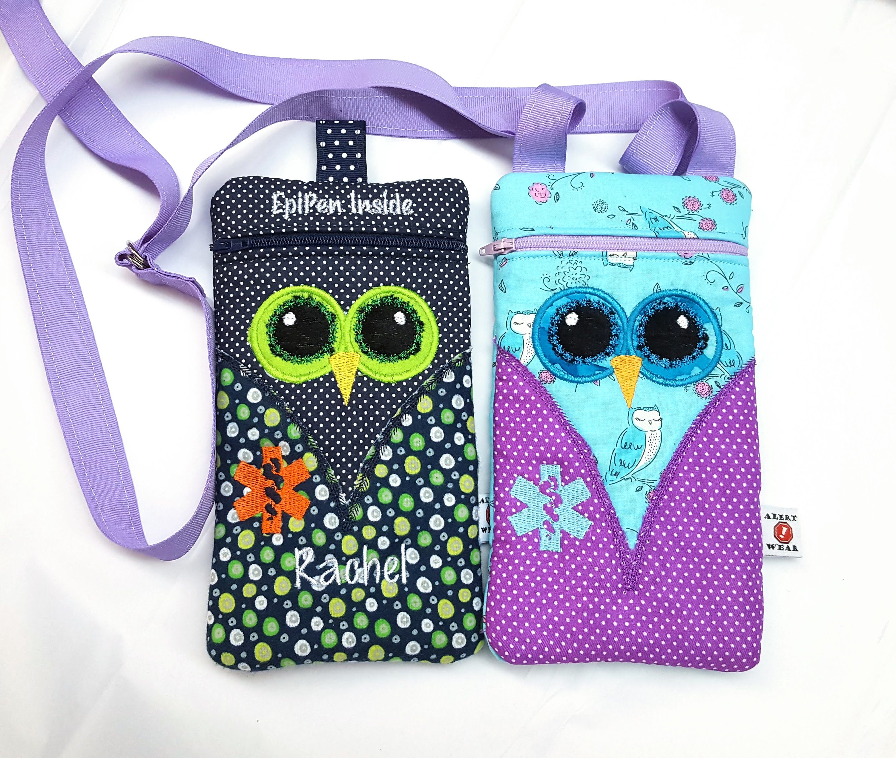 Custom Designed Owl Medicine Pack / Epi-Pen Case / Diastat Case / Asthma Case/ Purse by Alert Wear