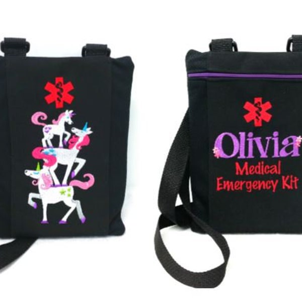 Personalized Larger Custom Inhaler / Chamber / Epi-Pen Case with Emergency Contact Information Inside by Alert Wear