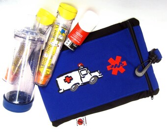 Personalized Larger Custom Inhaler / Chamber / Epi-Pen Case with Emergency Contact Information Inside by Alert Wear