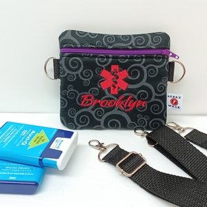 Custom AuviQ Case Personalized Insulated Medicine Case by Alert Wear Belt & Wrist Strap