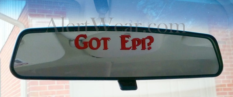 Got Epi Sign Decal Vinyl Sign Reminder for EpiPens Allergies by Alert Wear image 1