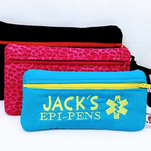 Insulated EpiPen Case Asthma Supply Case Medicine Case Personalized Emergency Info, Optional Detachable Belt by Alert Wear image 2