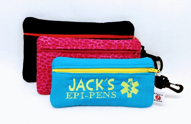 Insulated EpiPen Case Asthma Supply Case Medicine Case Personalized Emergency Info, Optional Detachable Belt by Alert Wear image 2