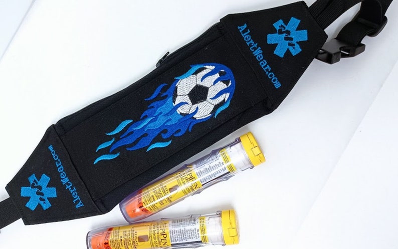 EpiPen Case Waist Pack for Soccer Lovers / Soccer Epi Pen Belt / Soccer Fanny Pack by Alert Wear image 5