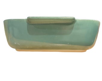 Vtg Pyrex 507-B Heinz Promo 1953 Sjöskumsgrön Rektangulär Gryta 1,5 qt