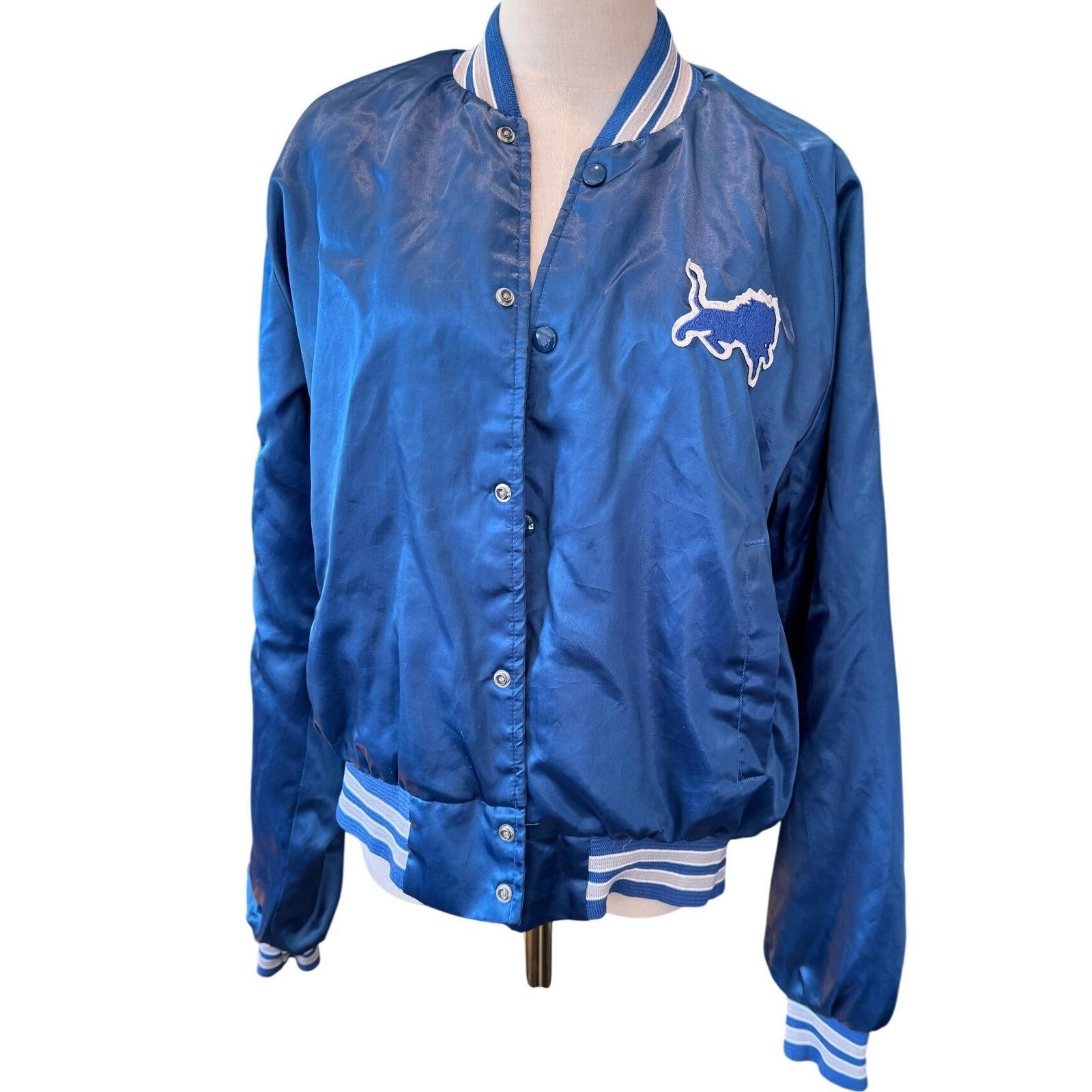 ライオンズ ボンバージャケット 青 Detroit lions jacket - Etsy 日本