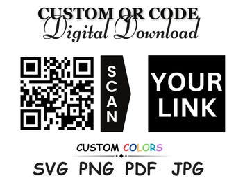 Customizable QR Code Art | Personalized Link (Digital Download)