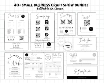 Craft Show Template Bundle | Editable Canva Signs