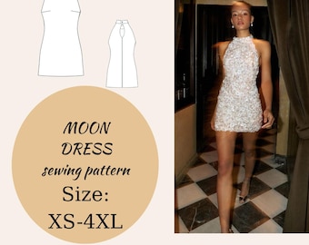 Vestido Luna – Patrón de costura digital / Patrón PDF para vestido de mujer