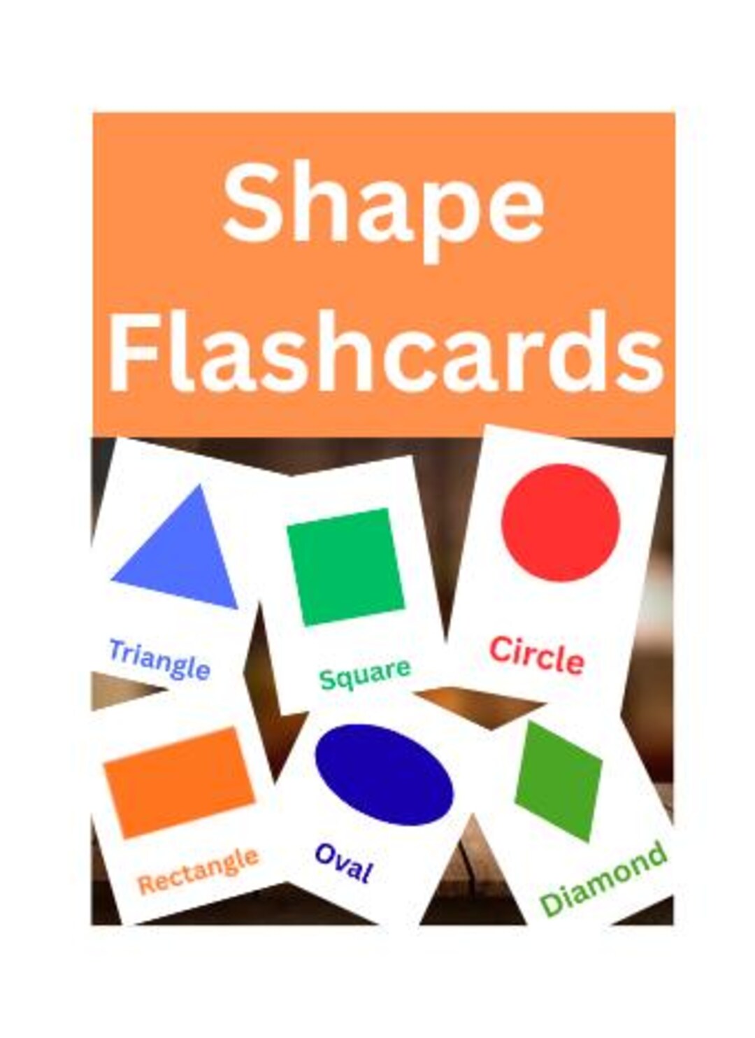 Shapes Learning Flashcards for Kids- Printable Cards – Geometry Shapes ...
