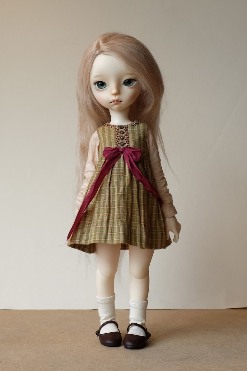 YoSD PDF download MSD. Tutorial for Blythe dolls and iMda BJD Long sleeved doll dress sewing pattern