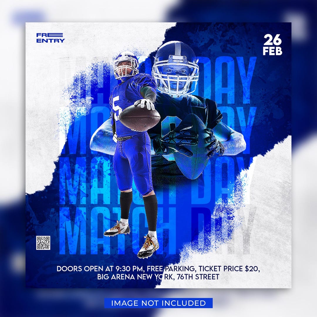 Editable Sports Poster PSD: Customizable Photoshop Template (digital ...
