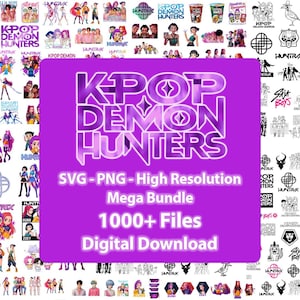 1000 Huntrix Kpop Demon Hunters PNG SVG, Kpop Idol Group Shirt design,Girl Dinner Png,Saja Boys Girls Bands Png,Huntrix fans,Digital