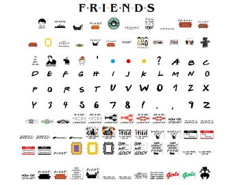 Friends SVG Bundle and PNG Files for Cricut and silouhette