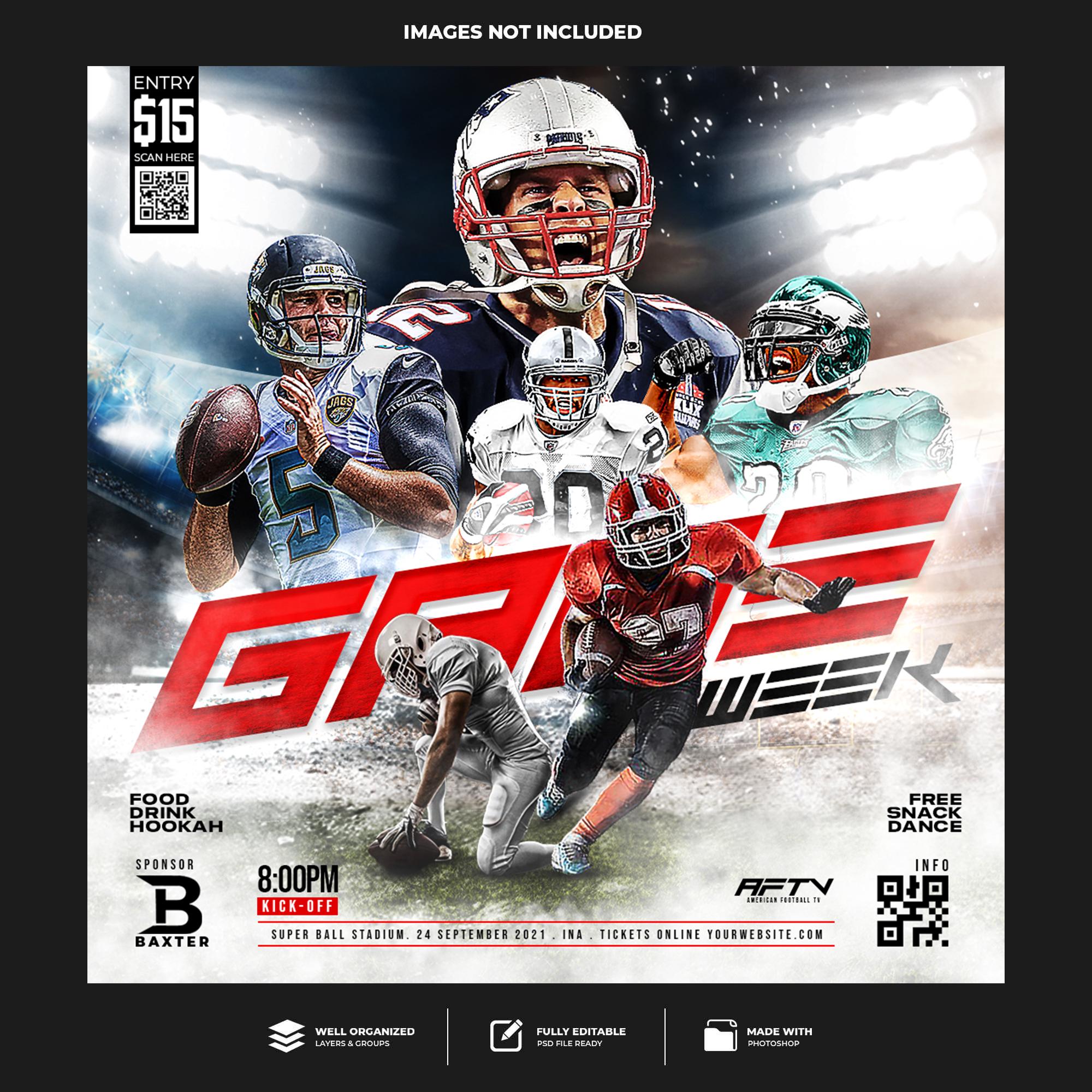 Editable Sports Poster PSD: Customizable Photoshop Template (digital ...
